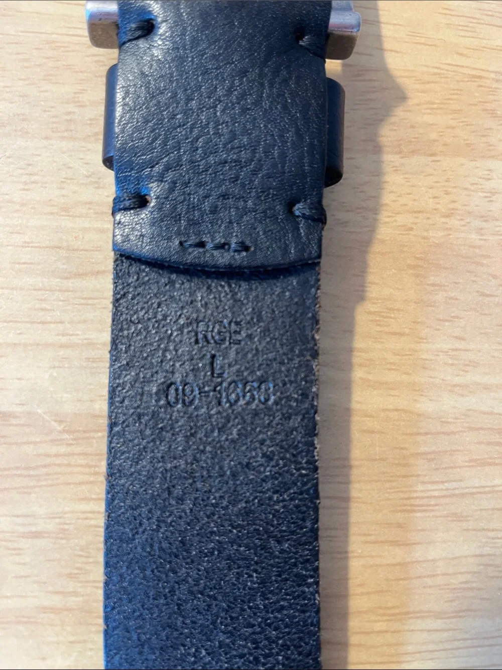 Buffalo David Bitton Black Leather Belt with Silver Buckle
